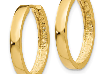14K gold hoop earrings, alternate view