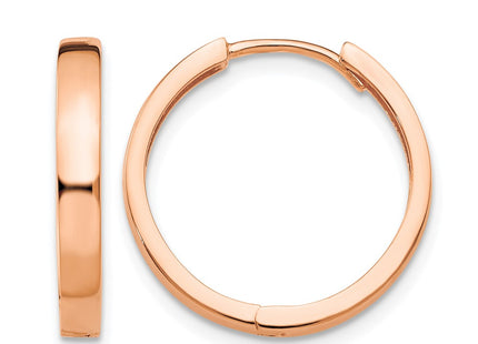 14K rose gold hoop earrings