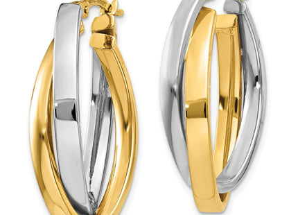 14k Two-tone Earrings Style TM658 - Classique Jewelry Inc.