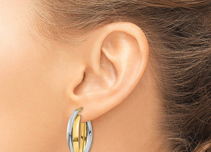 14k Two-tone Earrings Style TM658 - Classique Jewelry Inc.