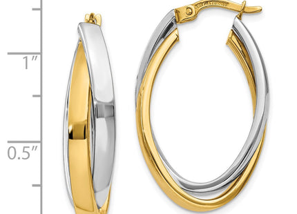 14k Two-tone Earrings Style TM658 - Classique Jewelry Inc.