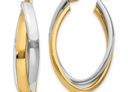 14k Two-tone Earrings Style TM658 - Classique Jewelry Inc.