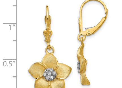 14k Yellow & Rhodium Earrings Style TM724 - Classique Jewelry Inc.
