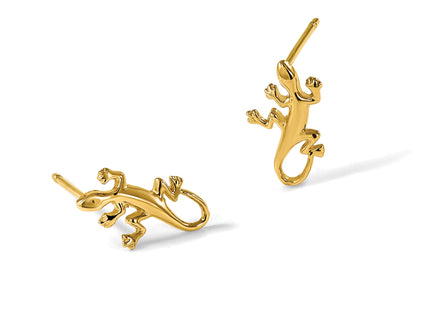 14k Polished Gecko Post Earrings