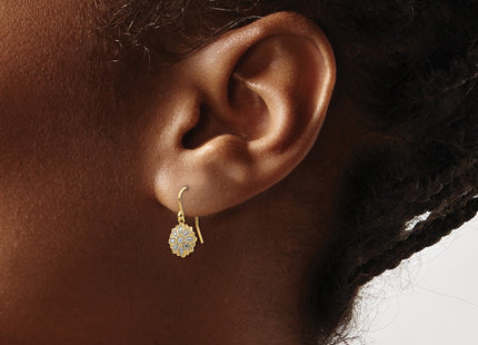 14k Yellow & Rhodium Earrings Style TM740 - Classique Jewelry Inc.