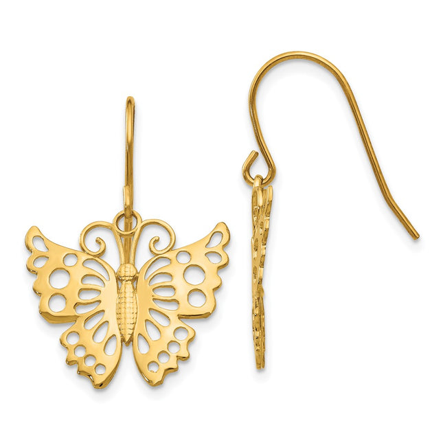 14k Yellow Gold Earrings Style TM751 - Classique Jewelry Inc.