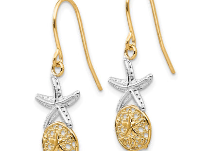 14k Yellow & Rhodium Earrings Style TM770 - Classique Jewelry Inc.