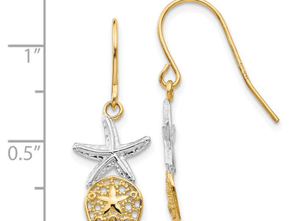 14k Yellow & Rhodium Earrings Style TM770 - Classique Jewelry Inc.