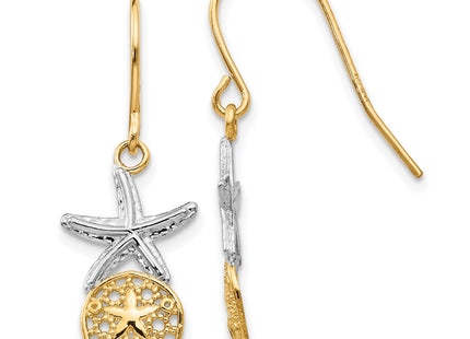 14k Yellow & Rhodium Earrings Style TM770 - Classique Jewelry Inc.