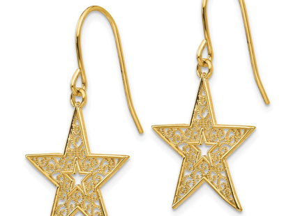 14k Yellow Gold Earrings Style TM784 - Classique Jewelry Inc.