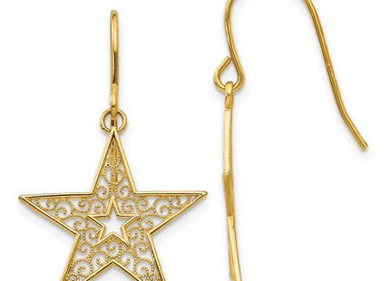 14k Yellow Gold Earrings Style TM784 - Classique Jewelry Inc.