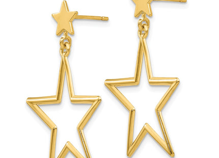 14k Yellow Gold Earrings Style TM785 - Classique Jewelry Inc.