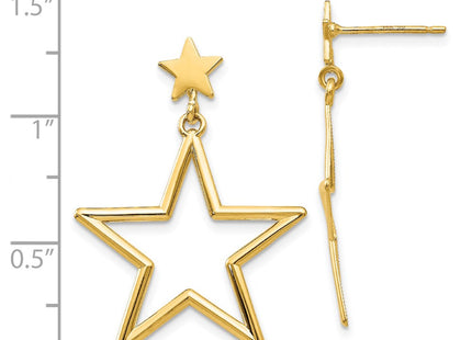 14k Yellow Gold Earrings Style TM785 - Classique Jewelry Inc.