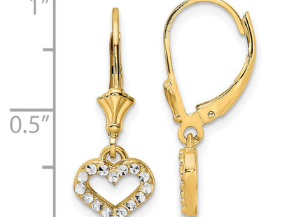 14k Yellow & Rhodium Earrings Style TM802 - Classique Jewelry Inc.