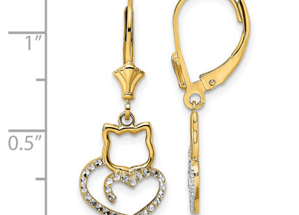 14k Yellow & Rhodium Earrings Style TM806 - Classique Jewelry Inc.