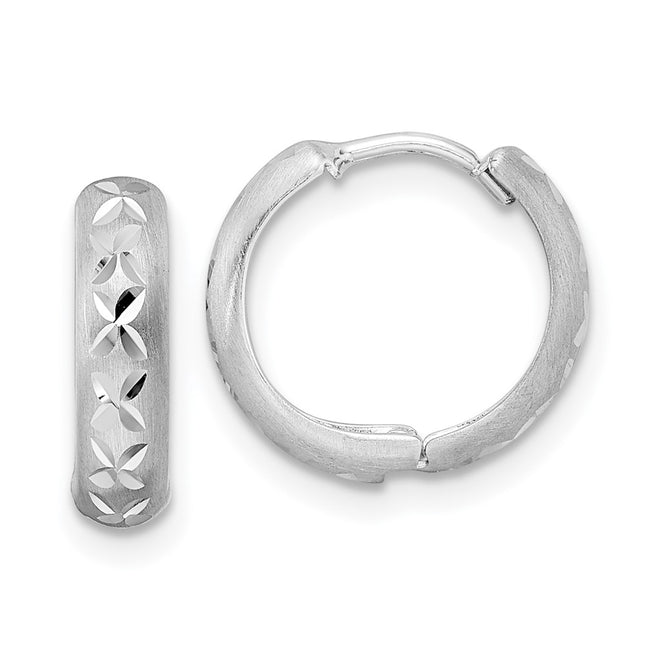 14k White Gold Earrings Style TM809W - Classique Jewelry Inc.