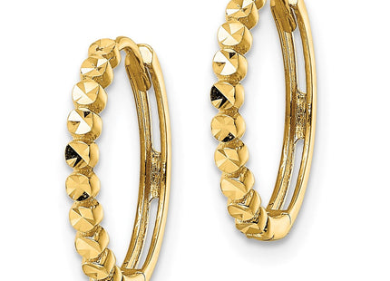 14K white gold hoop earrings, alternate view