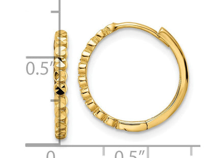 14K white gold hoop earrings, further view