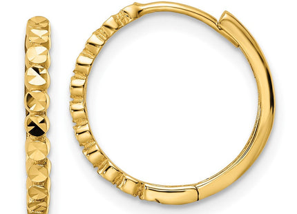 14K white gold hoop earrings