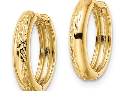 14K gold hoop earrings, alternate view