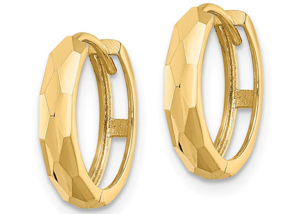 14K gold hoop earrings, alternate view
