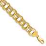 14k Solid Triple Link 7. Charm Bracelet