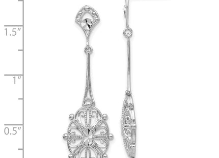 14k White Gold Earrings Style TP137 - Classique Jewelry Inc.