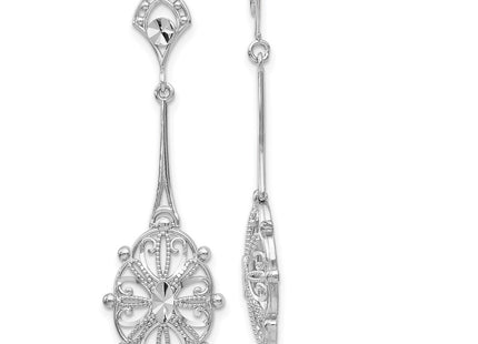 14k White Gold Earrings Style TP137 - Classique Jewelry Inc.