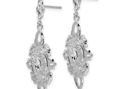 14k White Gold Earrings Style TP138 - Classique Jewelry Inc.