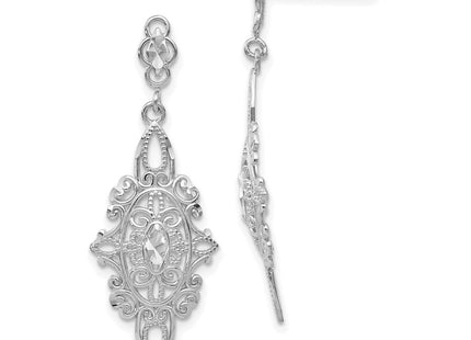 14k White Gold Earrings Style TP138 - Classique Jewelry Inc.