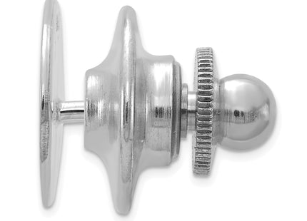 14k White Gold Men's Oval Tie Tac