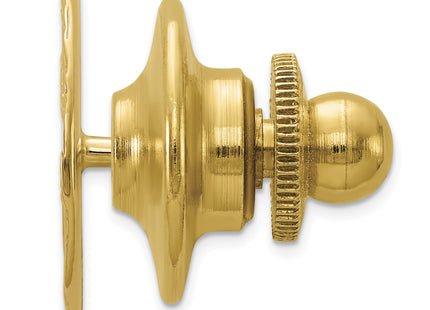 14K Men's Circular Basketweave Textured Tie Tac