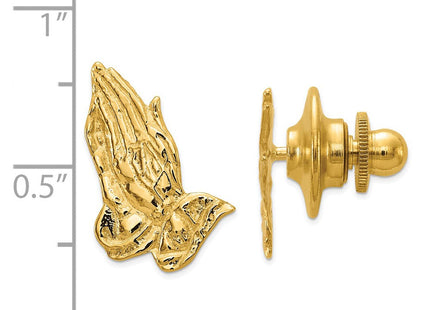 14K gold tie tacs / tie bar, alternate view