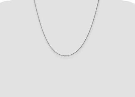 14K White Gold Diamond-cut Machine Made Rope with Lobster Clasp Chain Chain (Style W010-20)