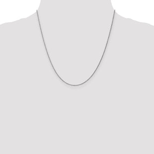14K White Gold Diamond-cut Machine Made Rope with Lobster Clasp Chain Chain (Style W010-20)