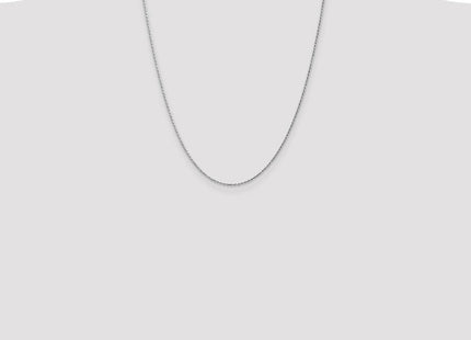 14K White Gold Diamond-cut Machine Made Rope with Lobster Clasp Chain Chain (Style W010-22)