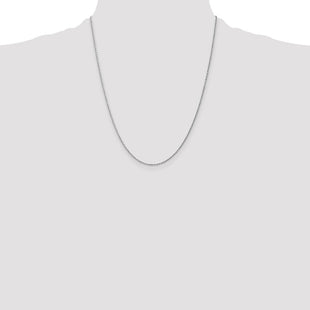 14K White Gold Diamond-cut Machine Made Rope with Lobster Clasp Chain Chain (Style W010-22)