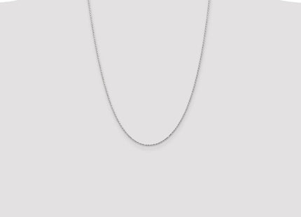 14K White Gold Diamond-cut Machine Made Rope with Lobster Clasp Chain Chain (Style W012-24)