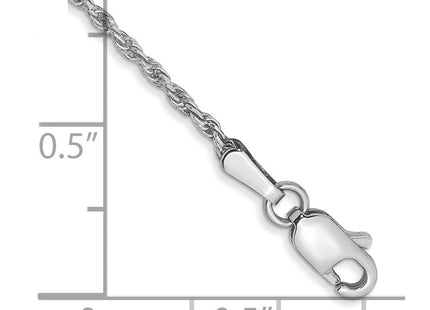 14K white gold rope link chain, alternate view