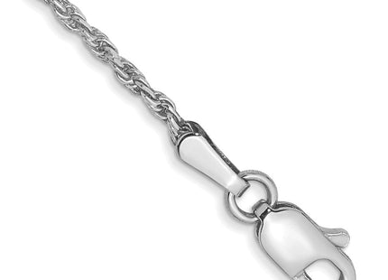 14K white gold rope link chain