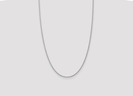 14K White Gold Regular Rope with Lobster Clasp Chain (Style W012S-26)
