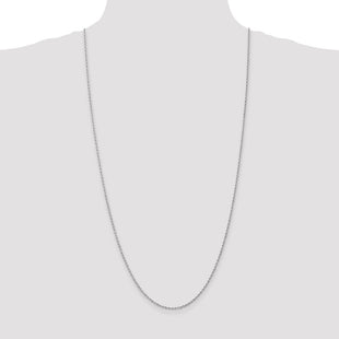14K White Gold Regular Rope with Lobster Clasp Chain (Style W012S-30)