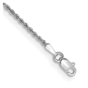 14K White Gold Regular Rope with Lobster Clasp Chain (Style W012S-7)