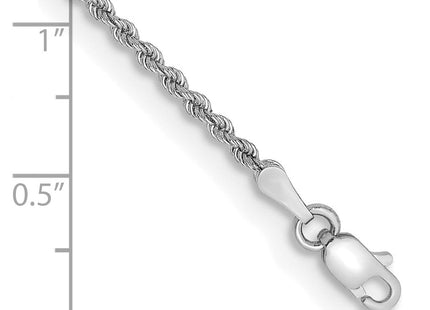 14K White Gold Regular Rope with Lobster Clasp Chain (Style W014S-7)