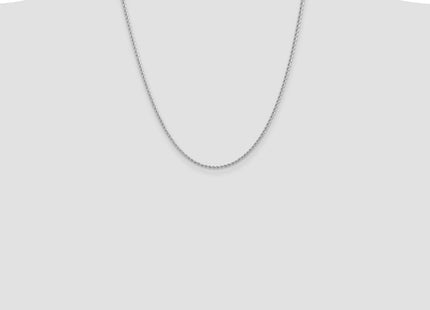 14K White Gold Regular Rope with Lobster Clasp Chain (Style W016S-22)