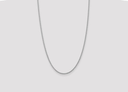 14K White Gold Regular Rope with Lobster Clasp Chain (Style W016S-26)