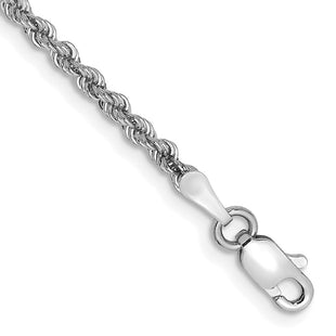 14K White Gold Regular Rope with Lobster Clasp Chain (Style W016S-7)