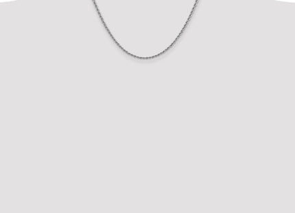 14K White Gold Regular Rope with Lobster Clasp Chain (Style W018S-18)