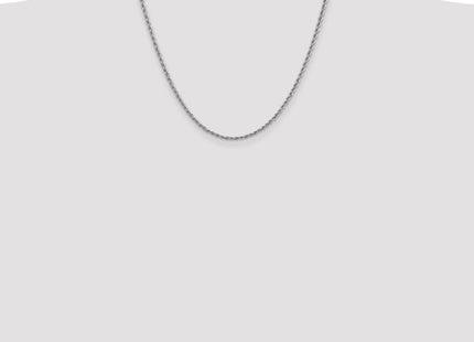 14K White Gold Regular Rope with Lobster Clasp Chain (Style W018S-20)