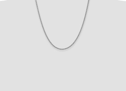 14K White Gold Regular Rope with Lobster Clasp Chain (Style W018S-22)